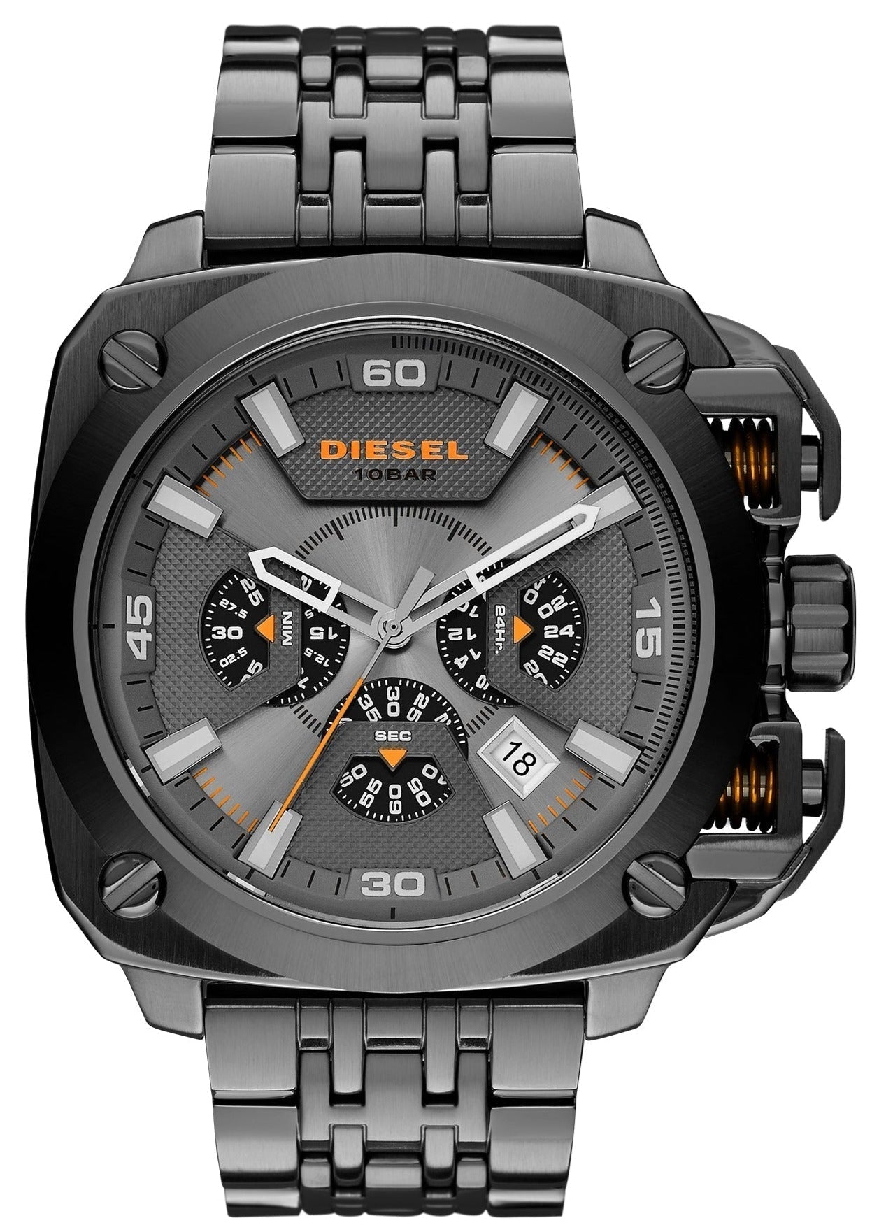 Diesel DZ7344 BAMF Chronograph Men's Watch – Gray Dial & Gray Stainless Steel Strap