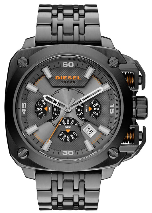 Diesel DZ7344 BAMF Chronograph Men's Watch – Gray Dial & Gray Stainless Steel Strap