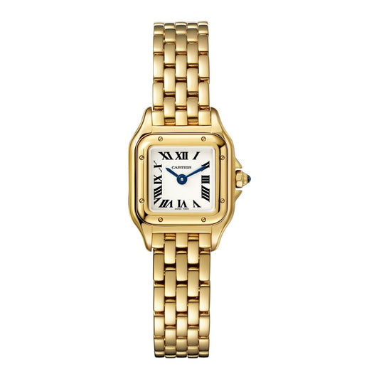 Panthère de Cartier Mini Model | 19mm, 18K Yellow Gold, Silver Dial, Ref. WGPN0016/WGPN0036