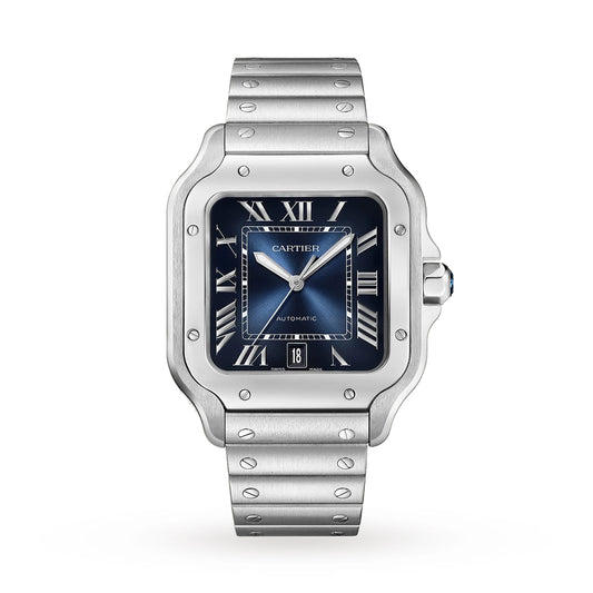 Santos de Cartier Large Model | 40mm, Steel, Blue Dial