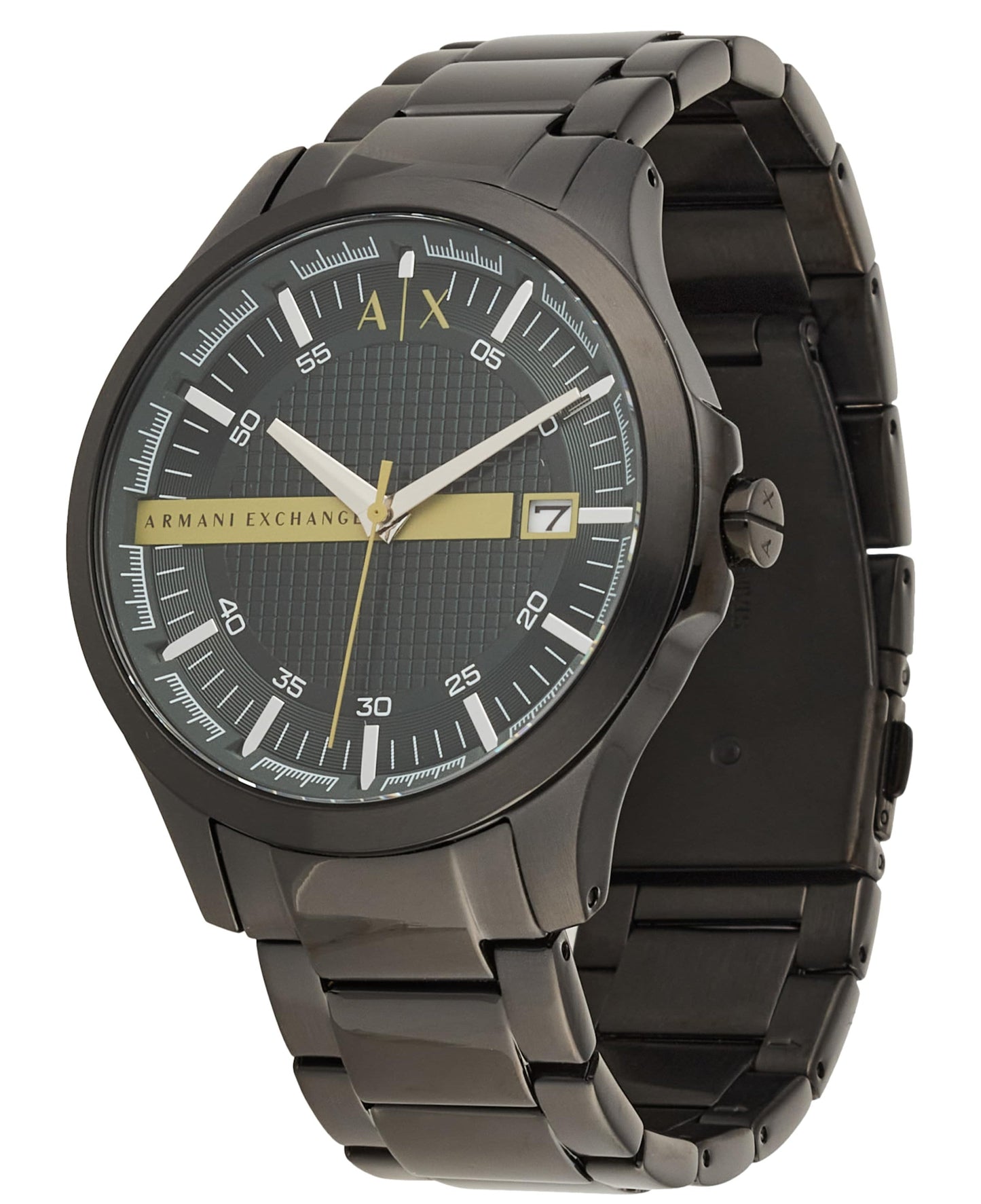 Armani Exchange Hampton AX2407 Men's Watch – Sleek Black Dial with Black Stainless Steel Bracelet