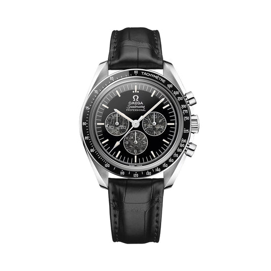 OMEGA Speedmaster Caliber 321 Platinum 42mm - Black on Leather Strap