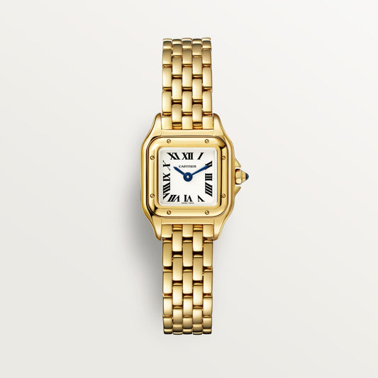 Panthère de Cartier Mini Model | 19mm, 18K Yellow Gold, Silver Dial, Ref. WGPN0048