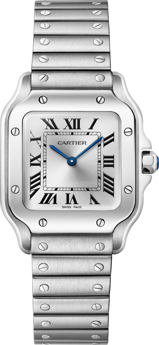 Santos De Cartier | 27mm, Steel, Silver Dial