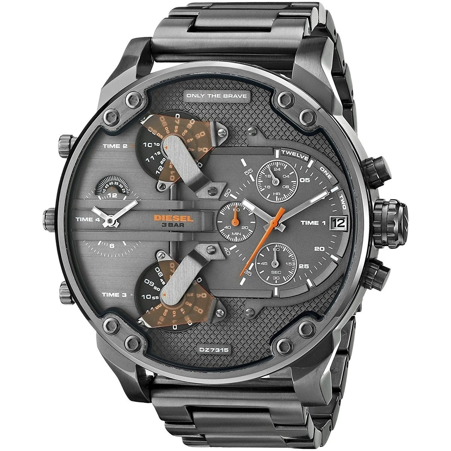 Diesel DZ7315 Mr. Daddy 2.0 Chronograph Men's Watch – Grey Dial & Grey Stainless Steel Strap