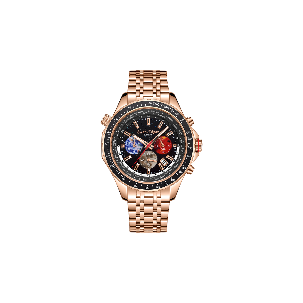 World Timer Mechanical Quartz Rose