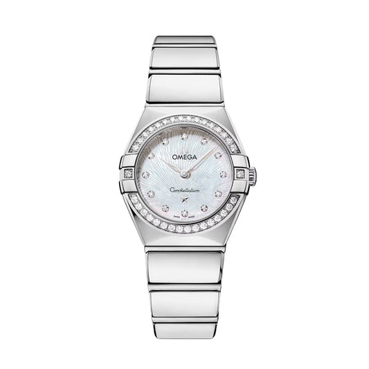 OMEGA Constellation Diamonds Quartz 25mm - White, Mother-of-Pearl on Bracelet