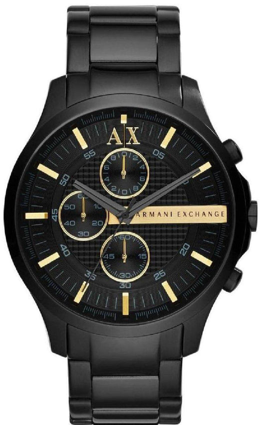 Armani Exchange Hampton AX2164 Men's Chronograph Watch – Black Dial with Black Stainless Steel Strap
