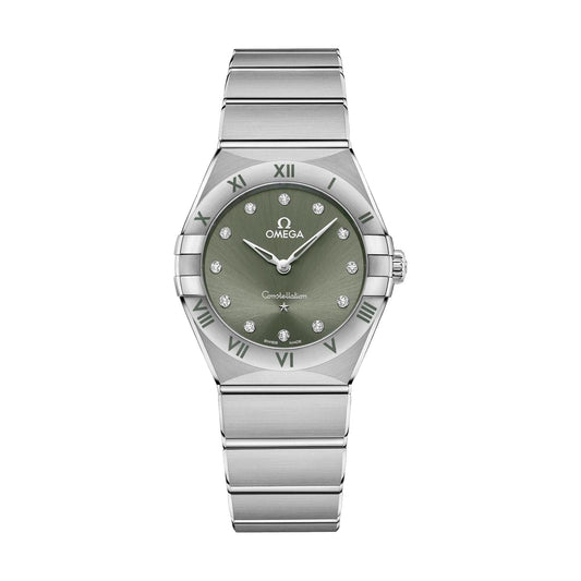 OMEGA Constellation Quartz 28mm - Green on Bracelet